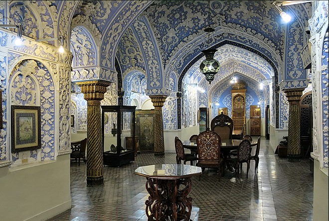 The poolhouse of Negarestan Garden in Tehran, the original home of the School of Ancient Arts