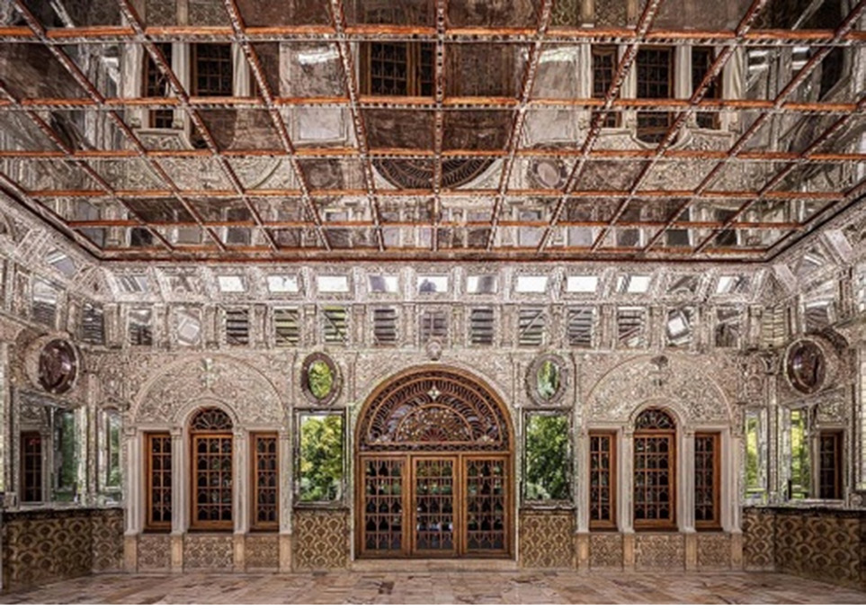Mirrorwork in the iwan of Shams-ol-Emareh Palace in Tehran
